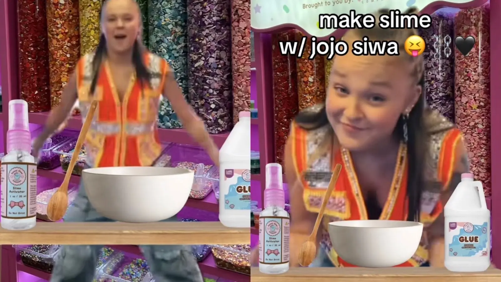 JoJo Siwa slime TikTok trend