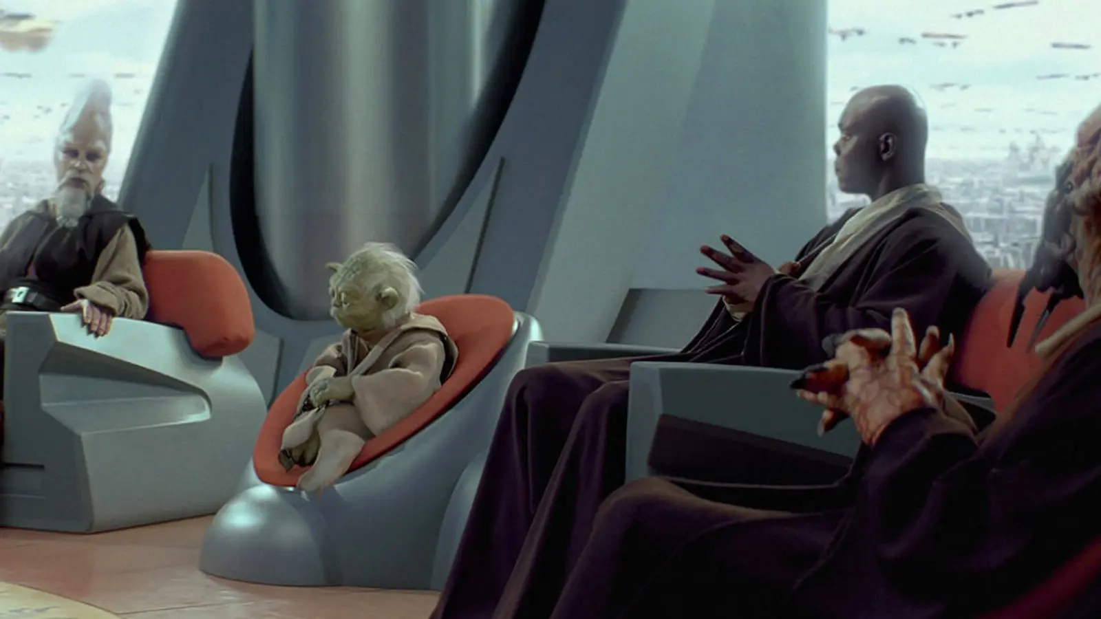 The Jedi Council in The Phantom Menace.