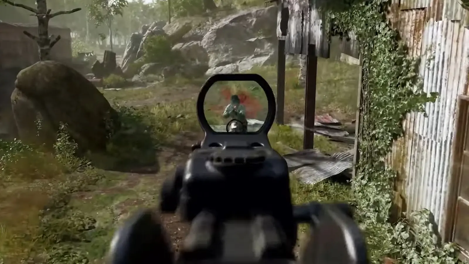 Assault rifle being fired in Black Ops 6 multiplayer.