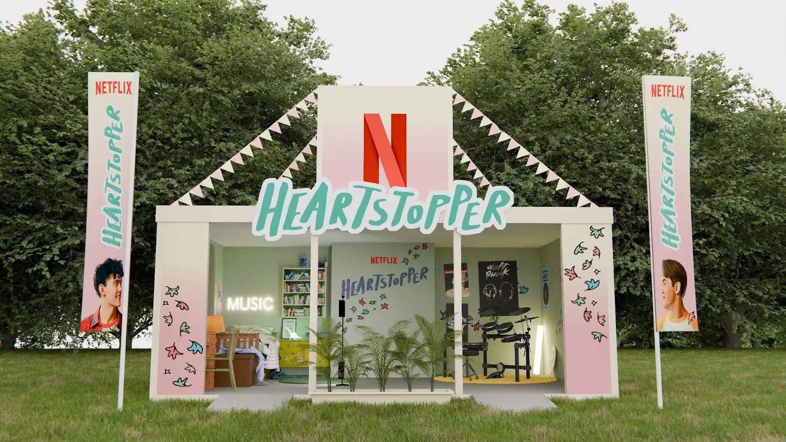 The set of Heartstopper on tour