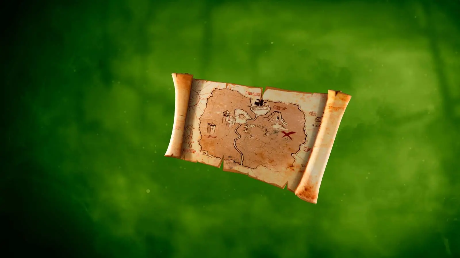 Buried Treasure map promo for Fortnite