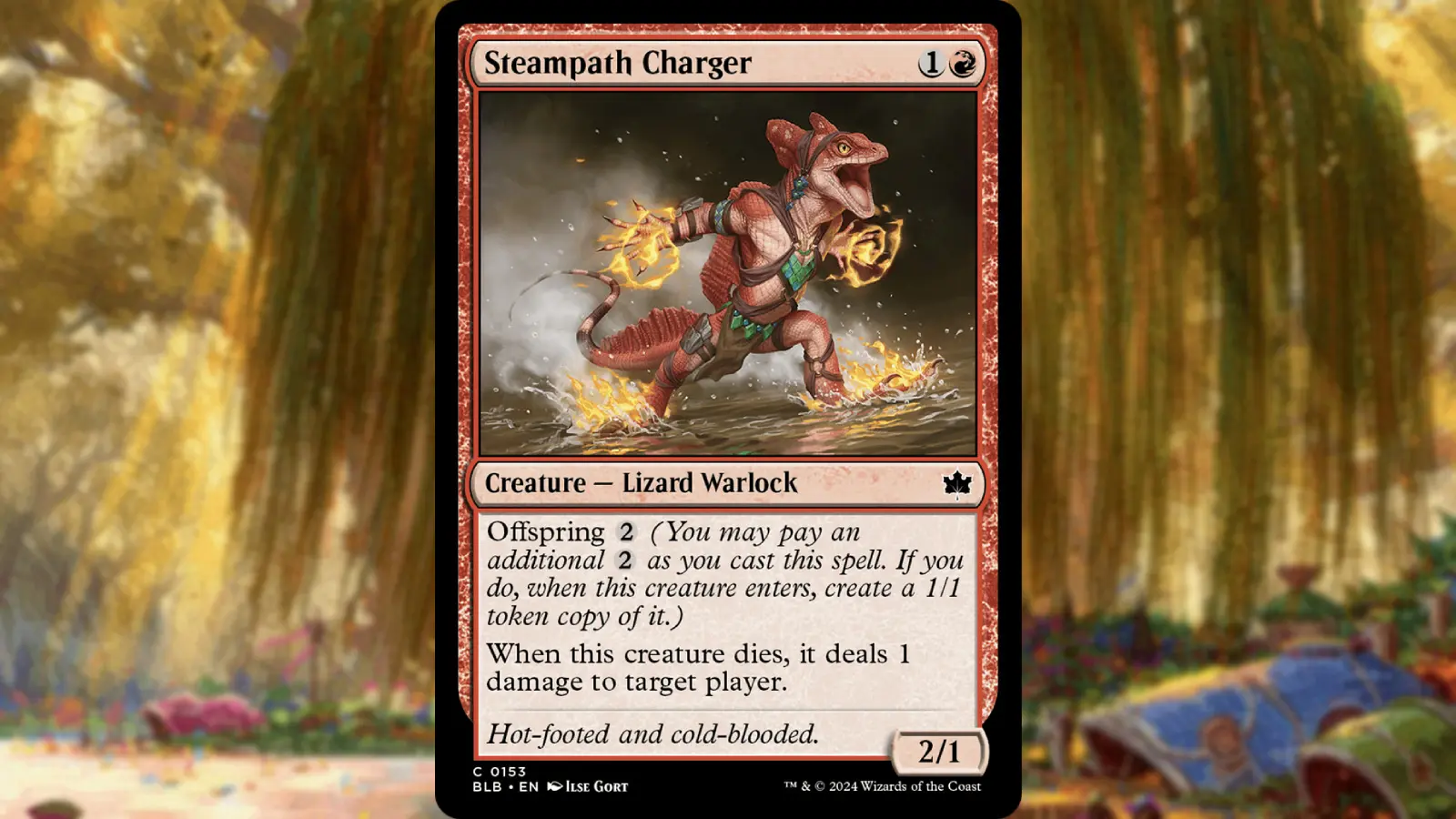 MTG Bloomburrow Lizard Steampath Charger