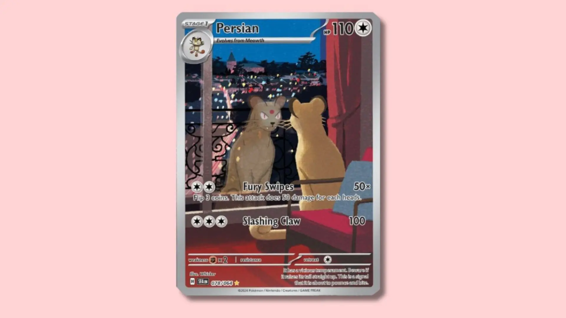 Persian Pokemon card.