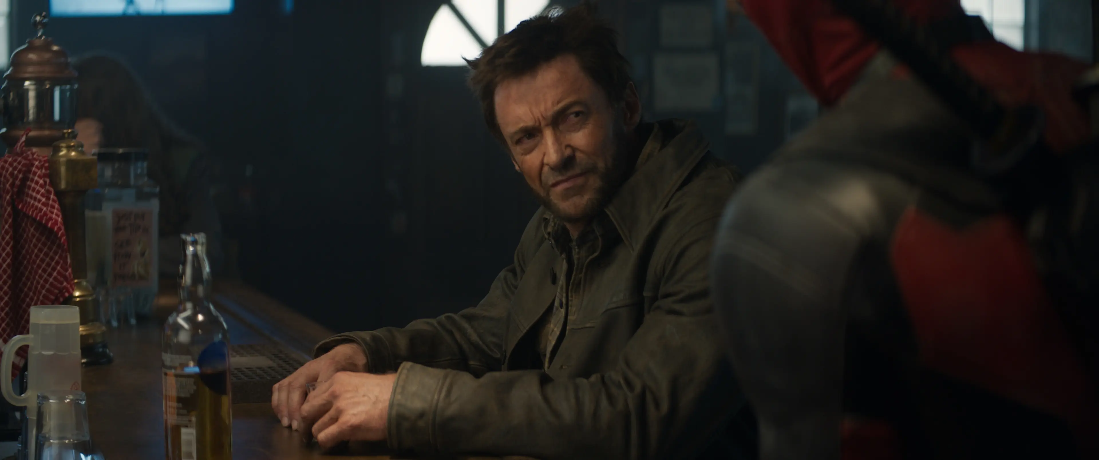 Hugh Jackman as Logan in Deadpool and Wolverine.