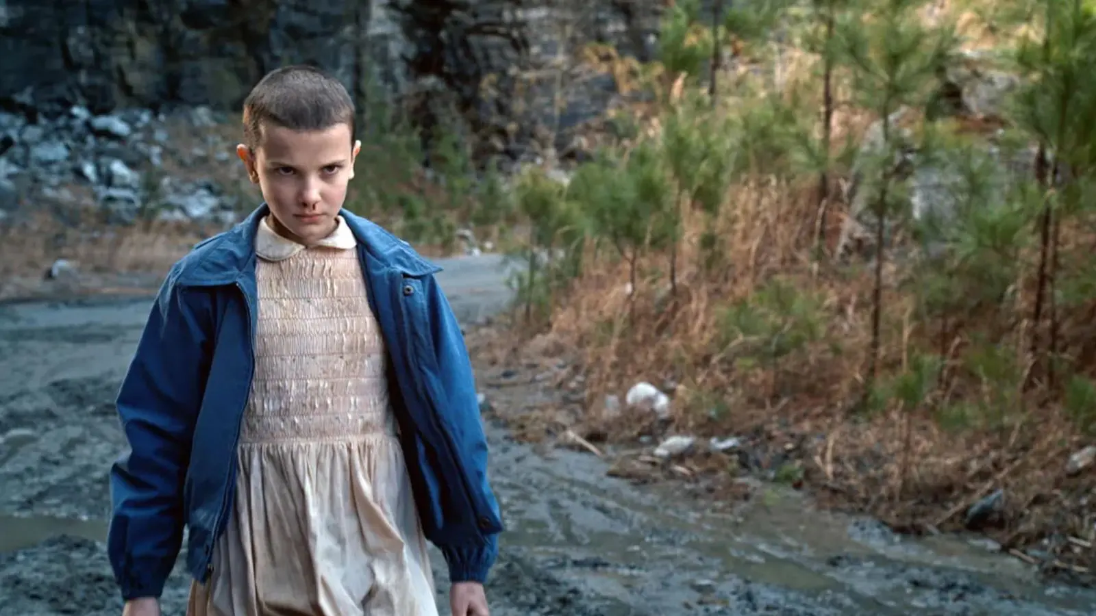 Eleven in Stranger Things.