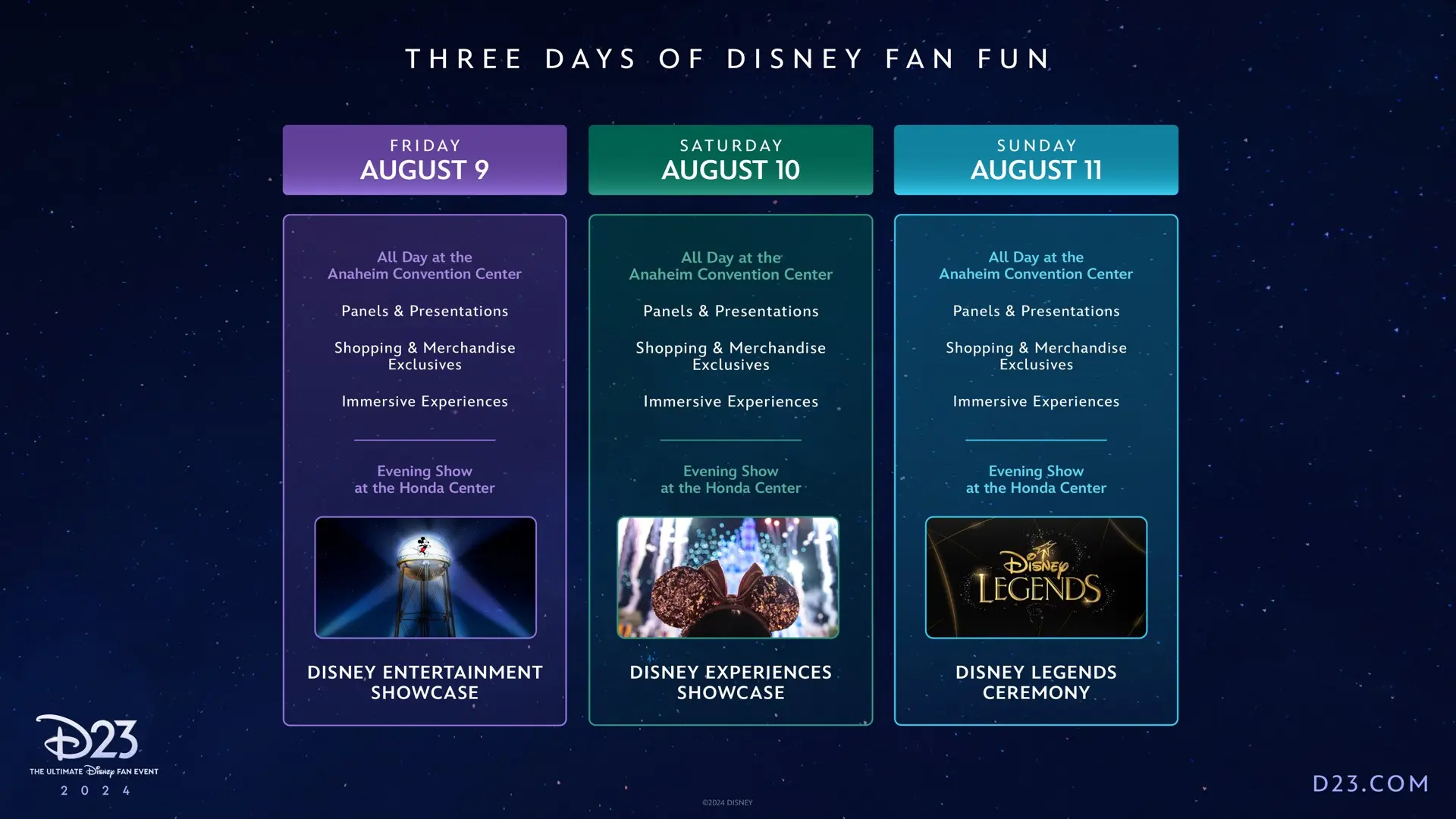 D23 schedule.