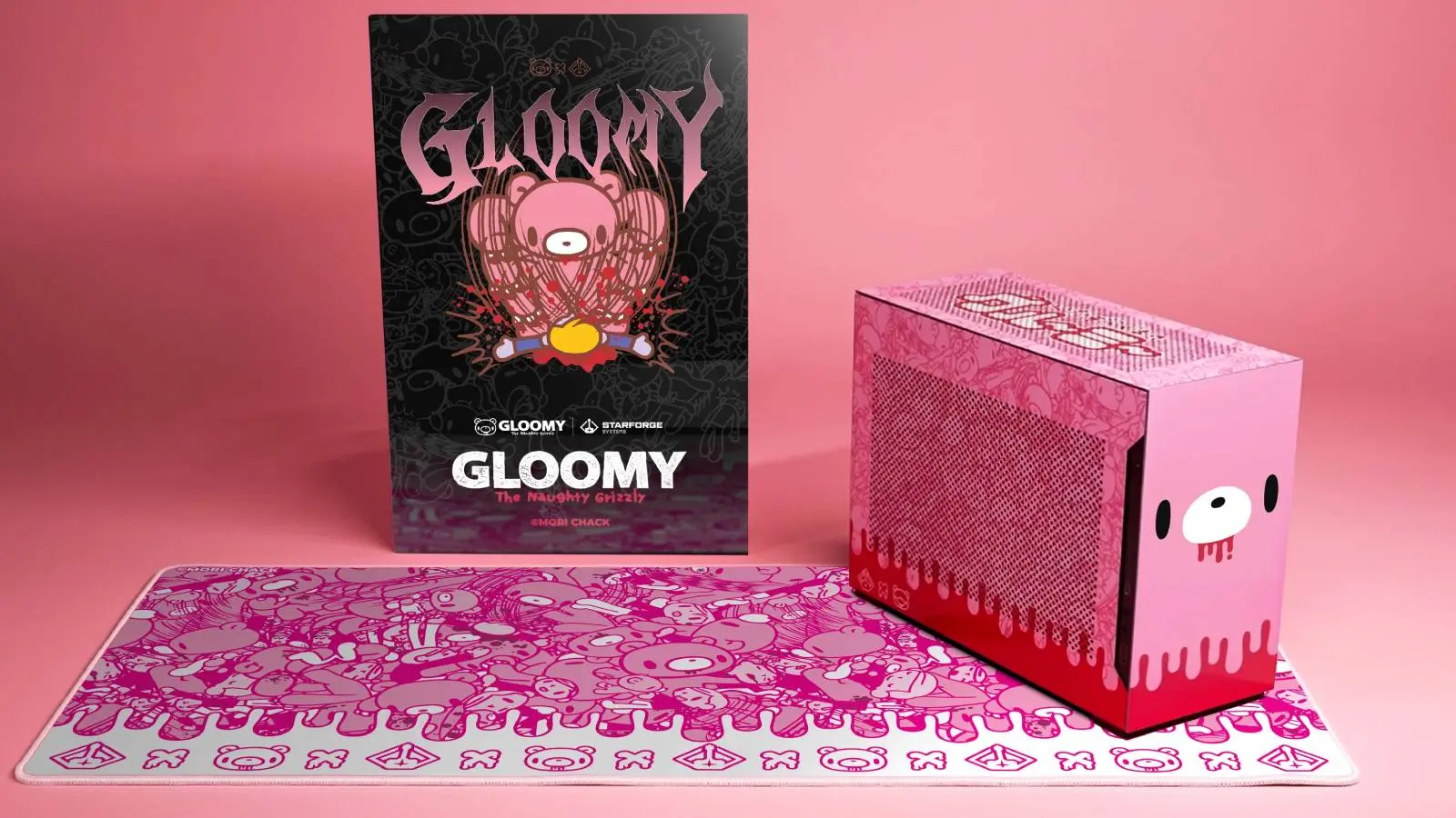 Promotional image of the new Gloomy Bear Starforge Systems collab.