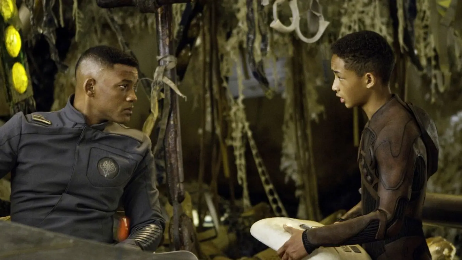 Will Smith and Jaden Smith in After Earth