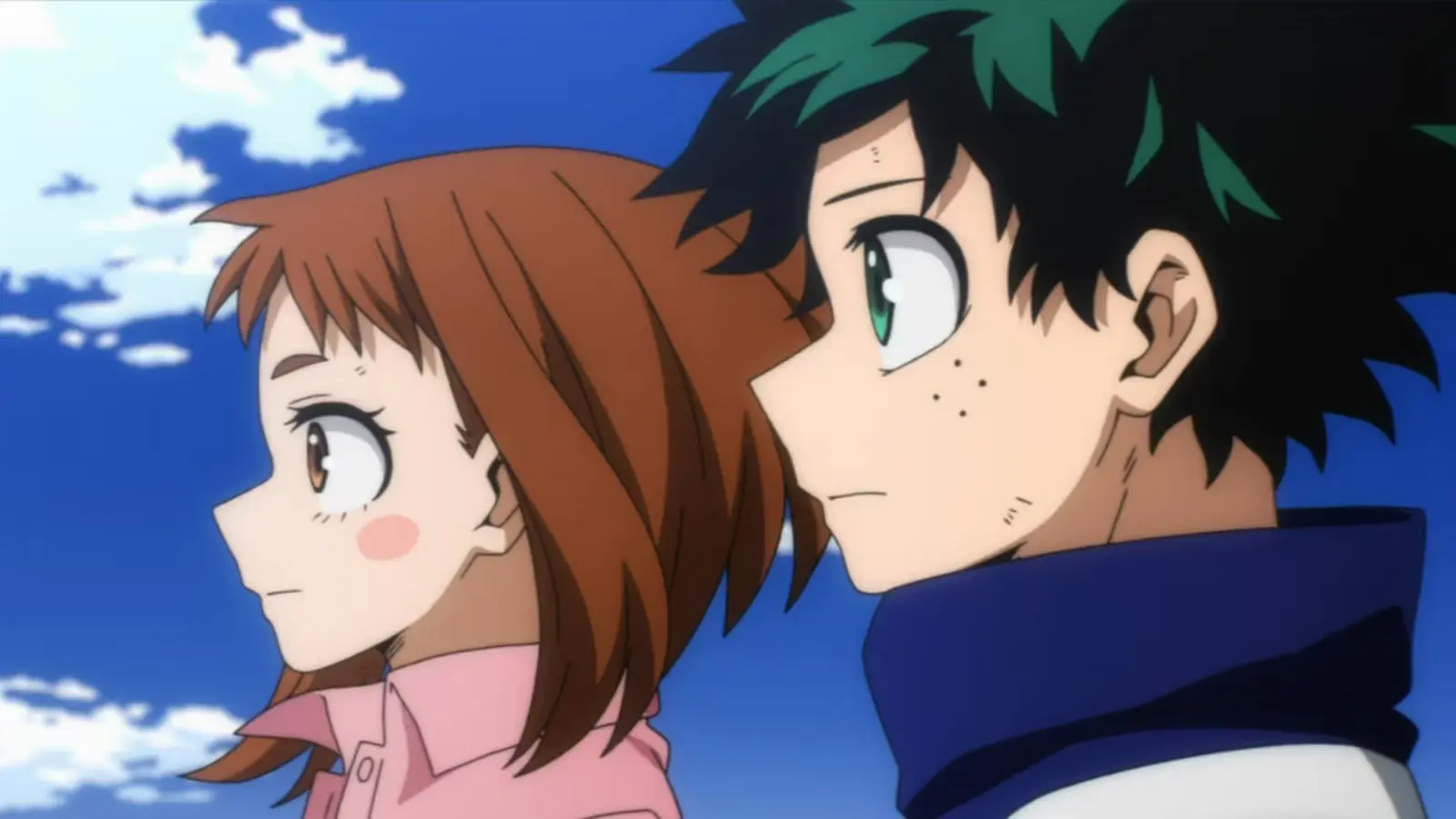 Ochako and Deku in My Hero Academia