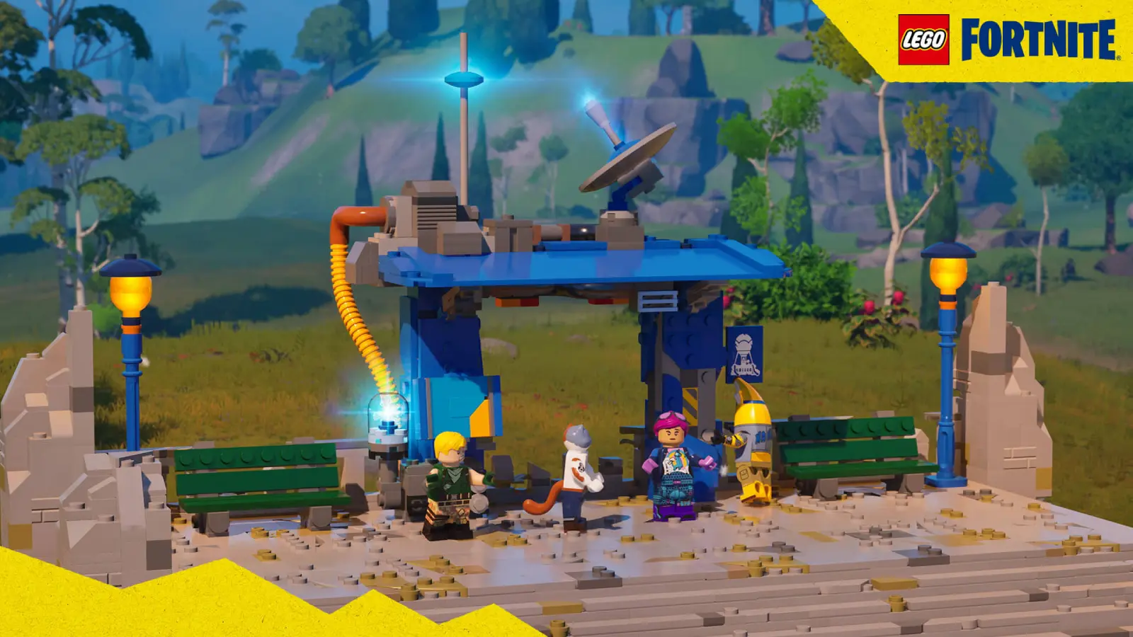 LEGO Fortnite Battle Bus station.