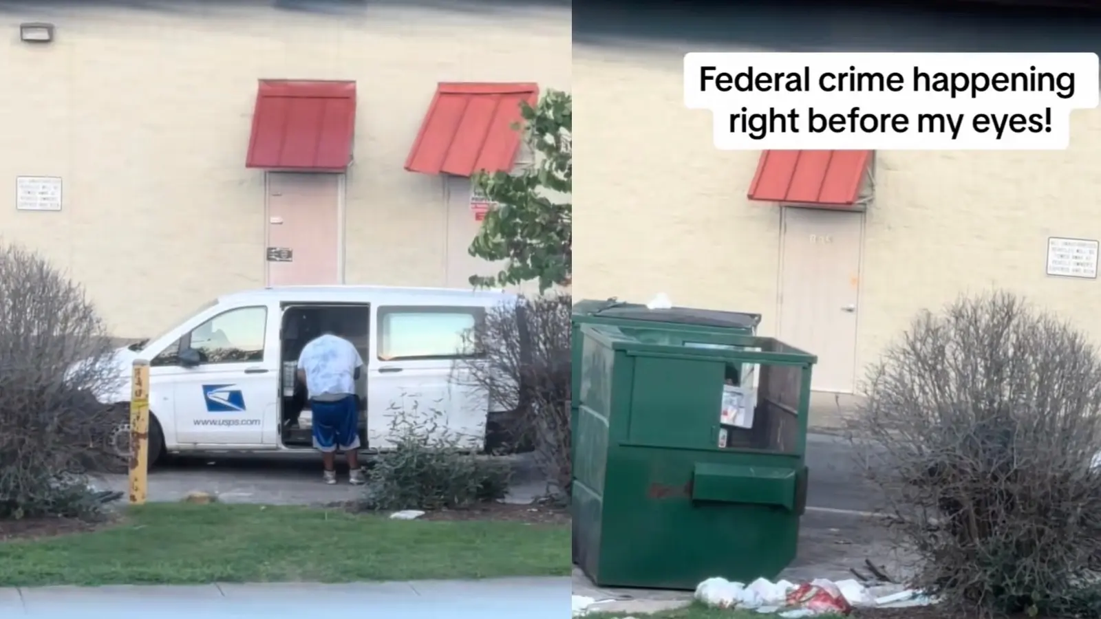 usps worker allegedly throwing away mail