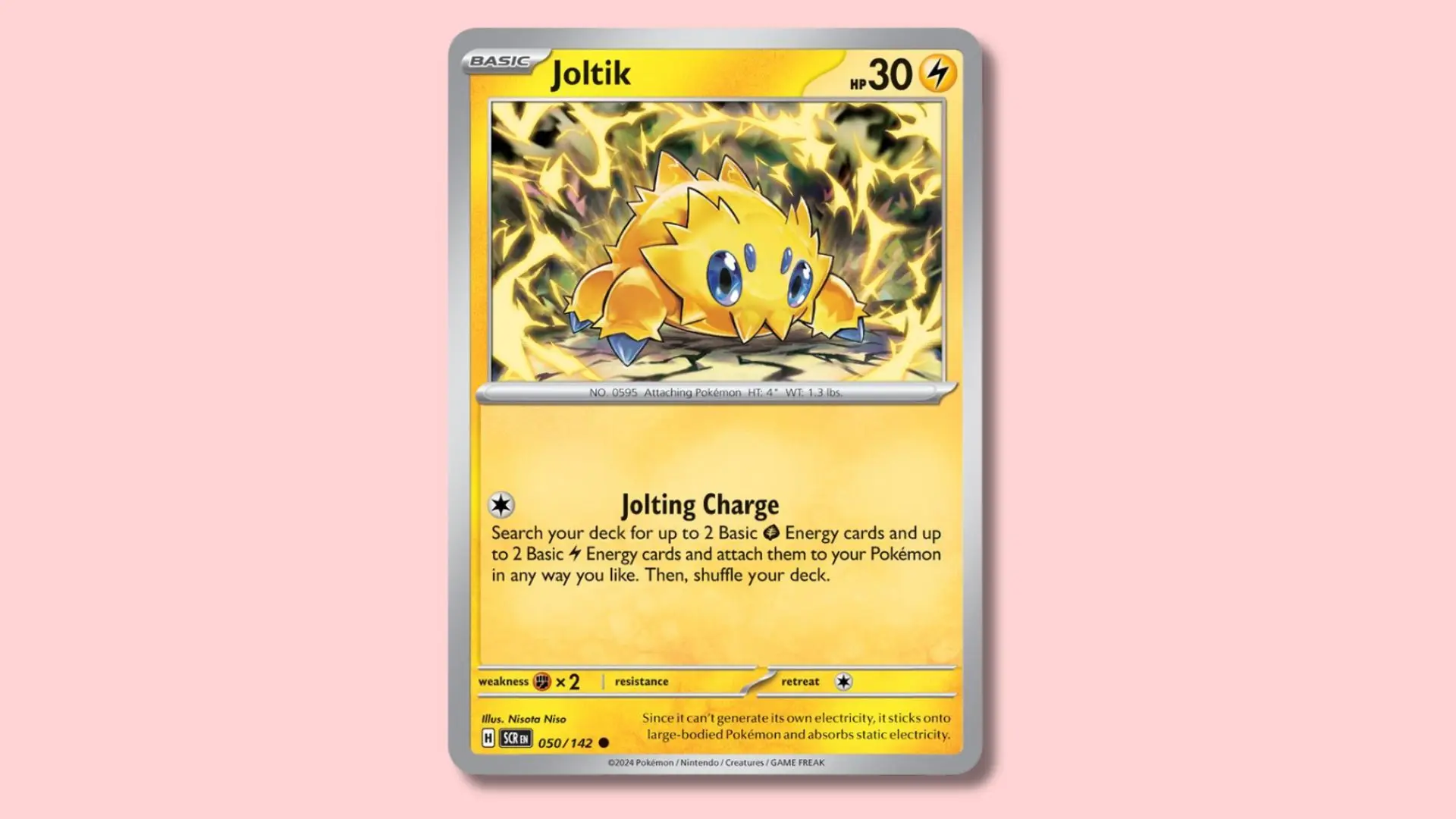 Joltik Stellar Crown Pokemon card.