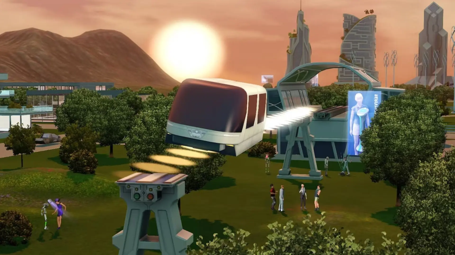 Futuristic train from Sims 3.