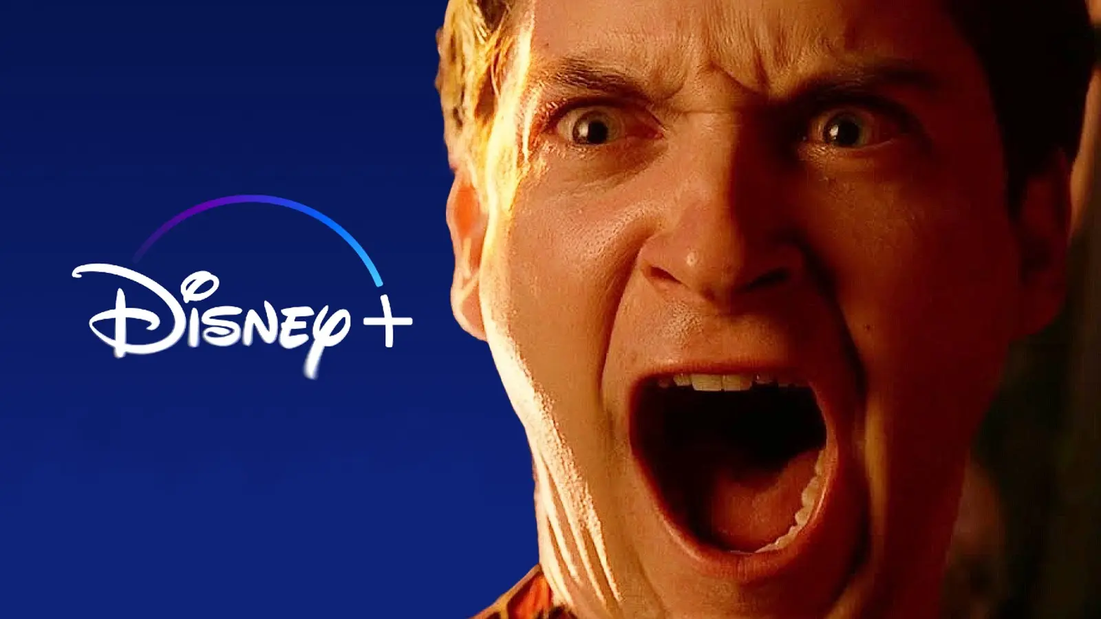 Tobey Maguire as Spider-Man and the Disney Plus logo