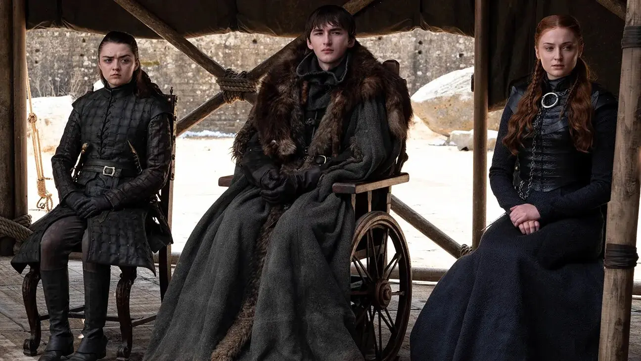 Bran, Arya, and Sansa Stark from Game of Thrones