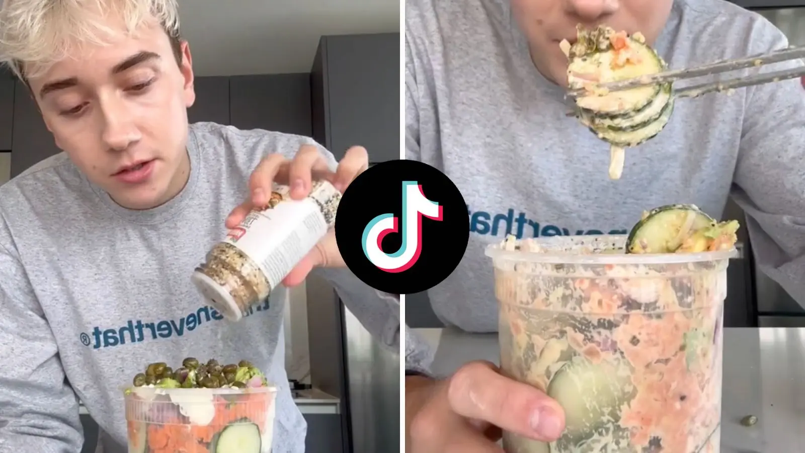 Viral cucumber salad on TikTok