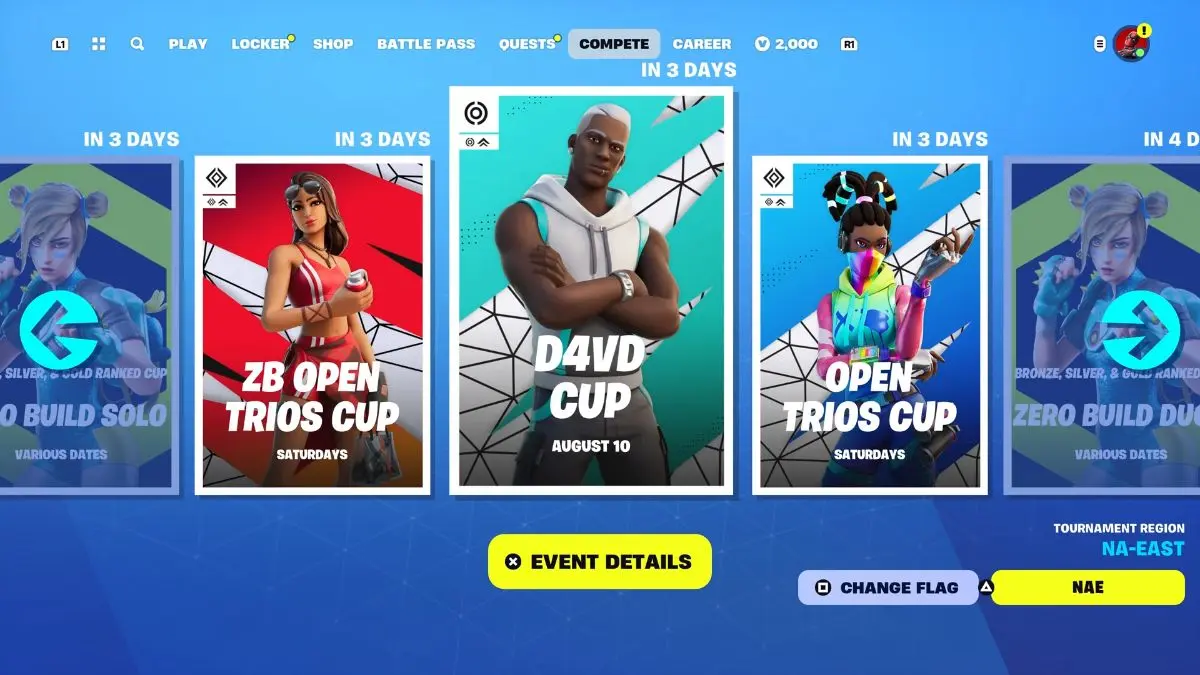 Fortnite D4VD Cup to get the Feel It emote for free