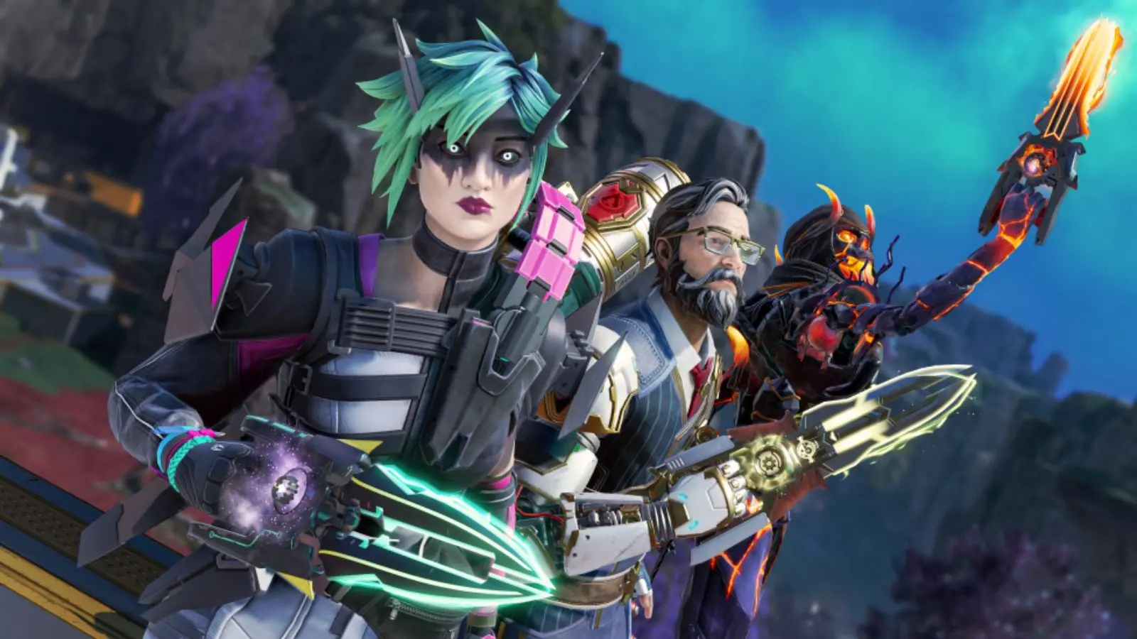 Apex Legends characters holding Katar artifacts