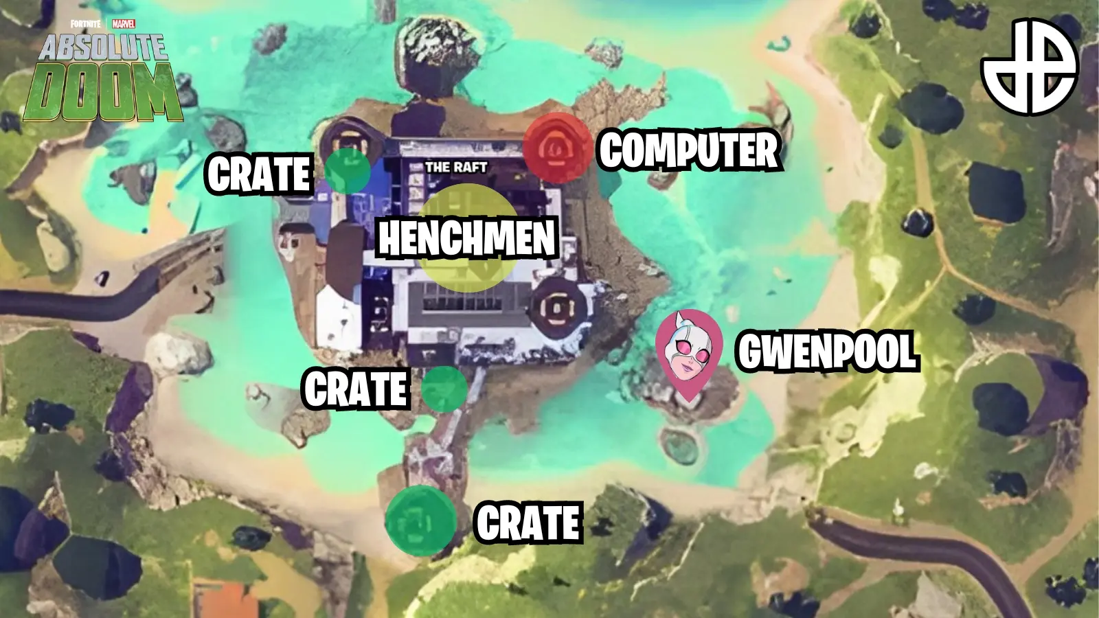 Gwenpool's Missions on Fortnite map