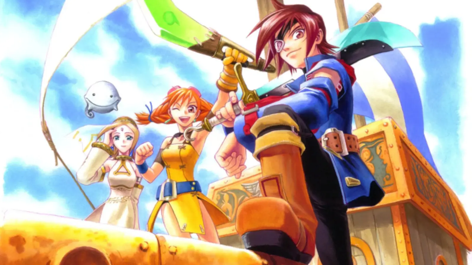 The main characters from SKies of Arcadia