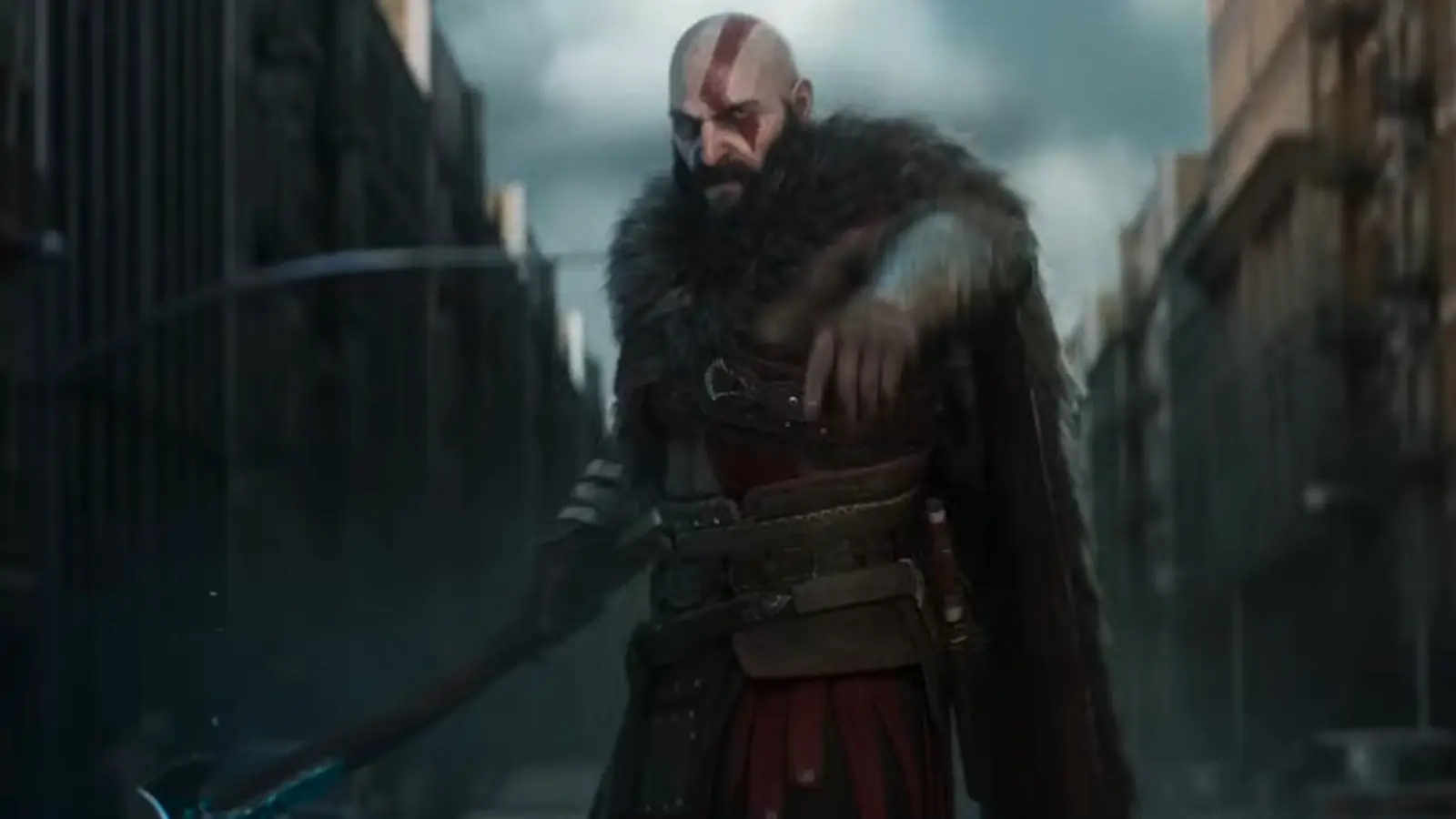 Kratos in a city in an episode of Secret Level.