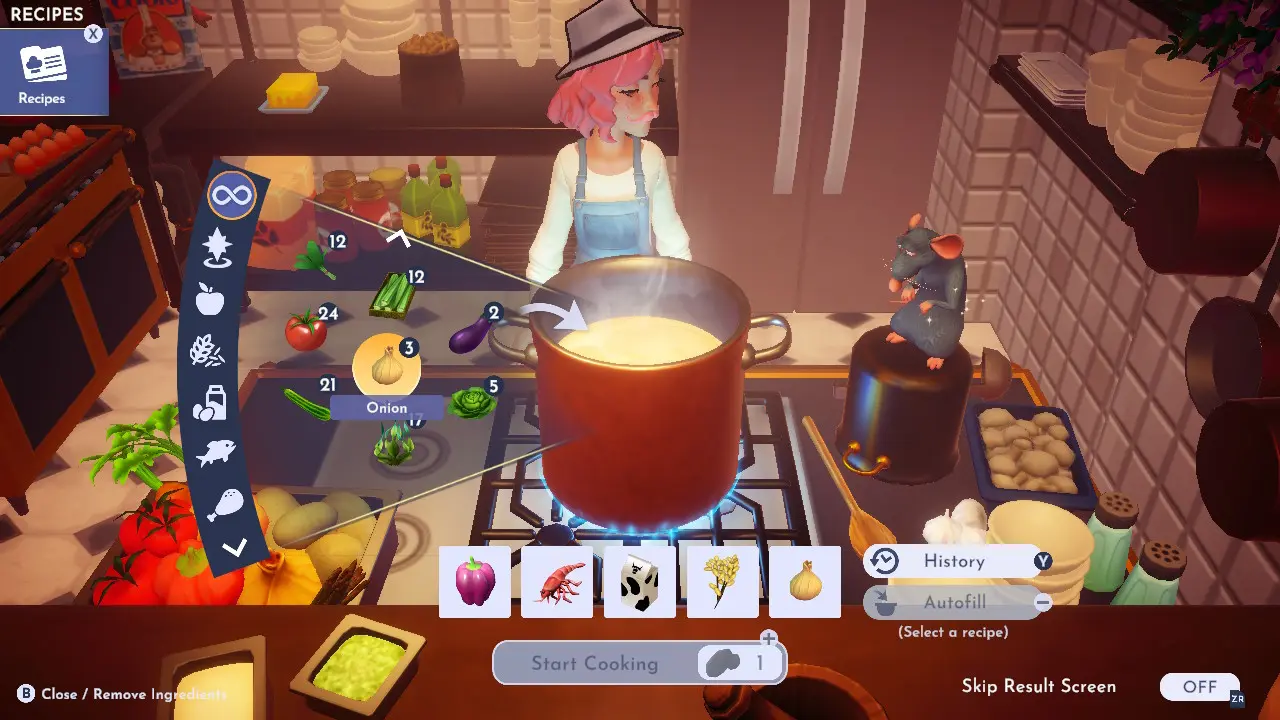 Disney character cooking recipe to unlock TIana in Disney Dreamlight Valley