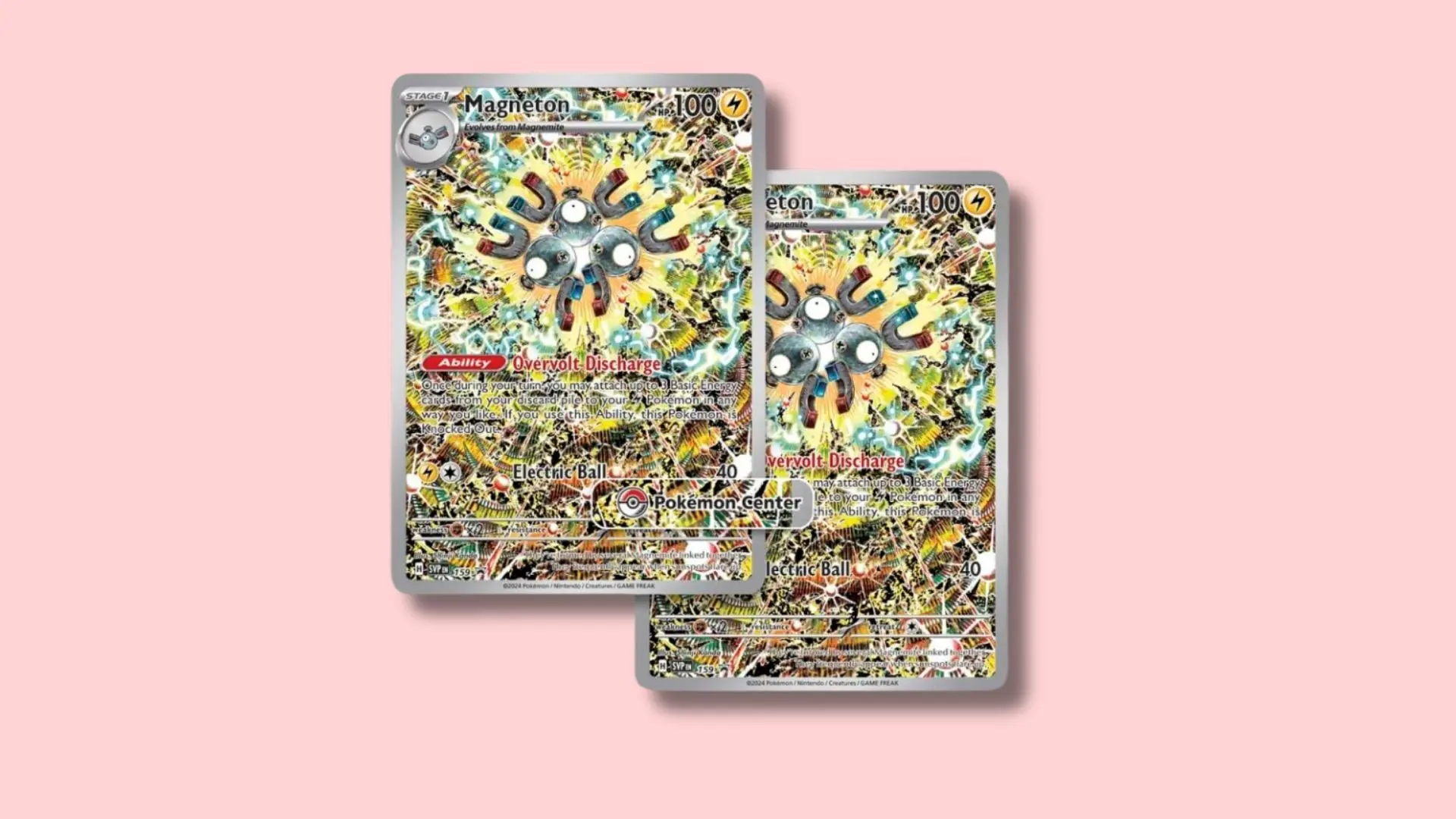 Magneton promo Pokemon card Surging Sparks.