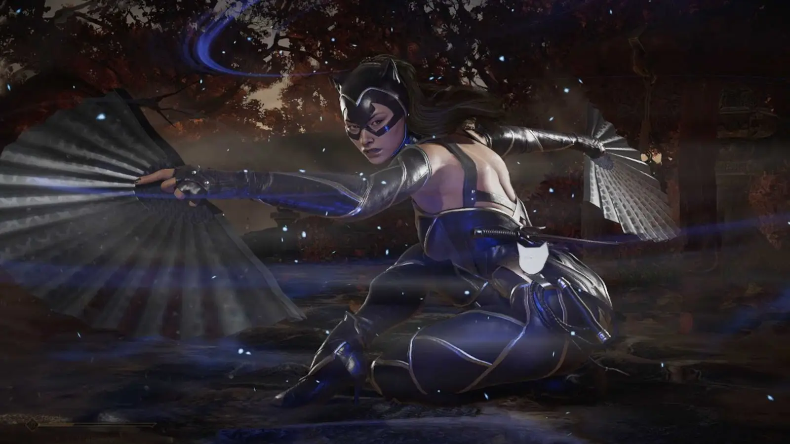 Kitana uses her War Fans in Maortal Kombat