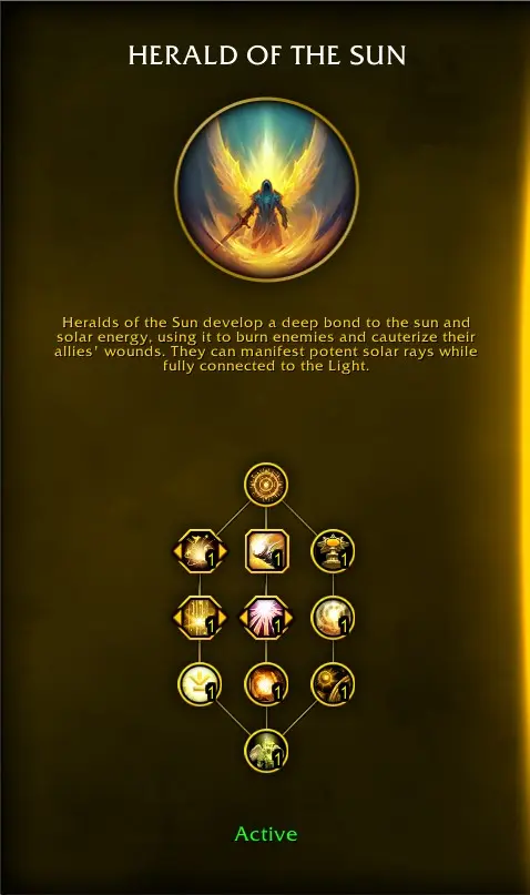 The Herald of the Sun Hero Talents for WoW: The War Within