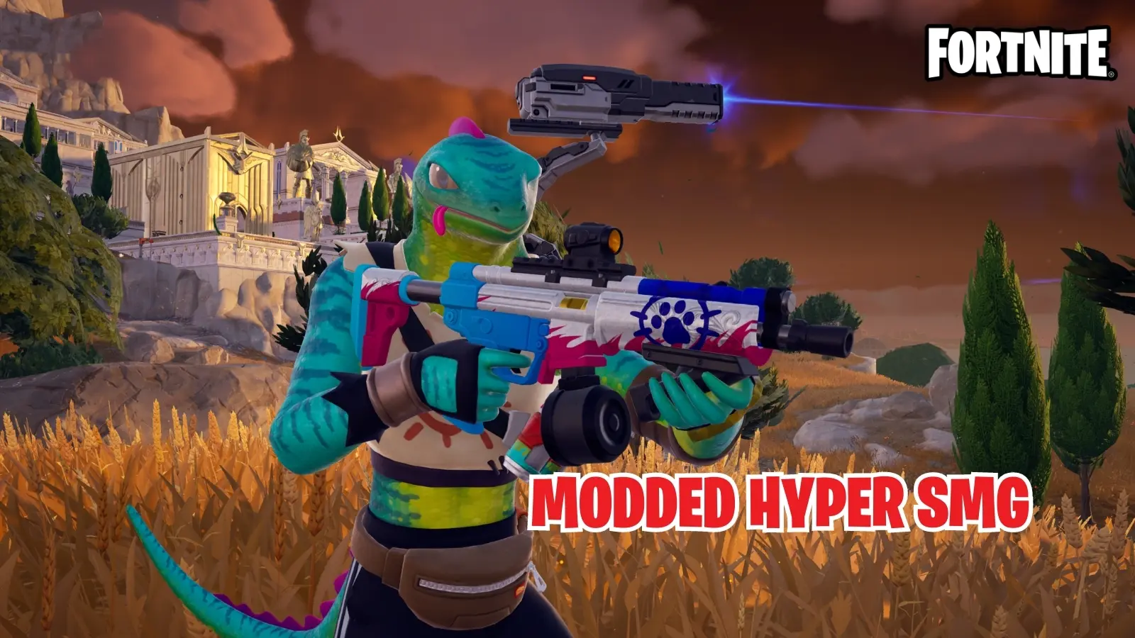 in-game screenshot featuring the Hyper SMG in Fortnite Chapter 5 Season 4.