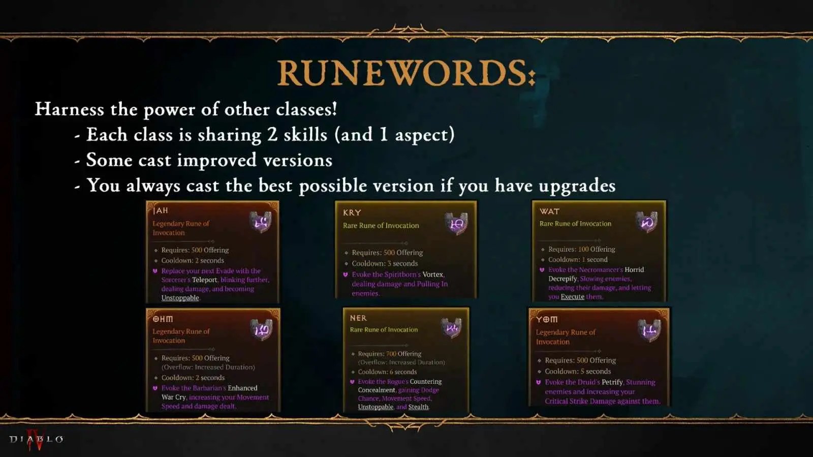 diablo 4 runewords