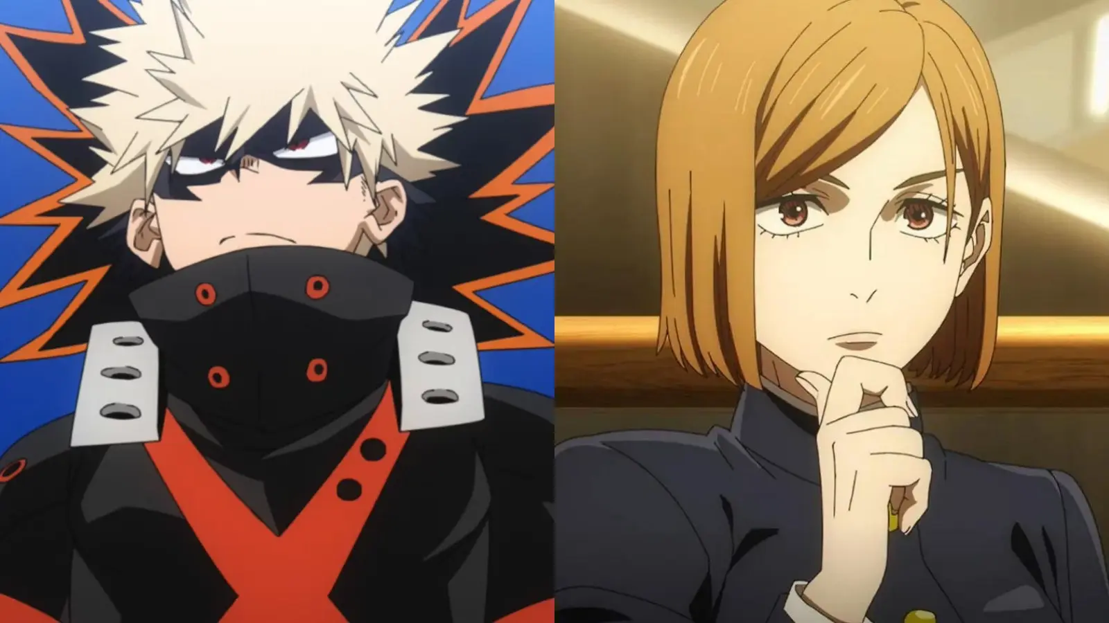 Bakugo in My Hero Academia and Nobara in Jujutsu Kaisen