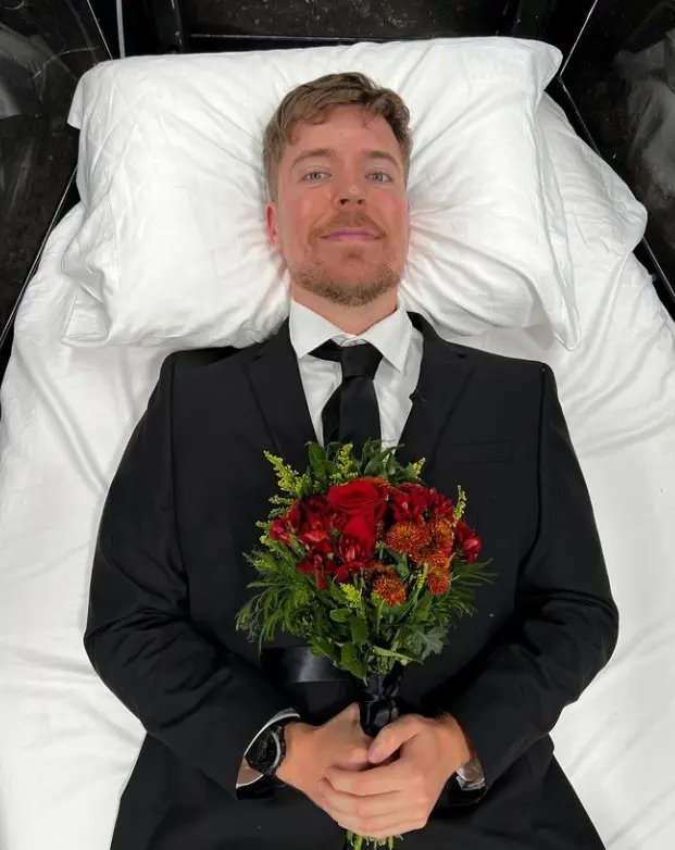 MrBeast in a coffin