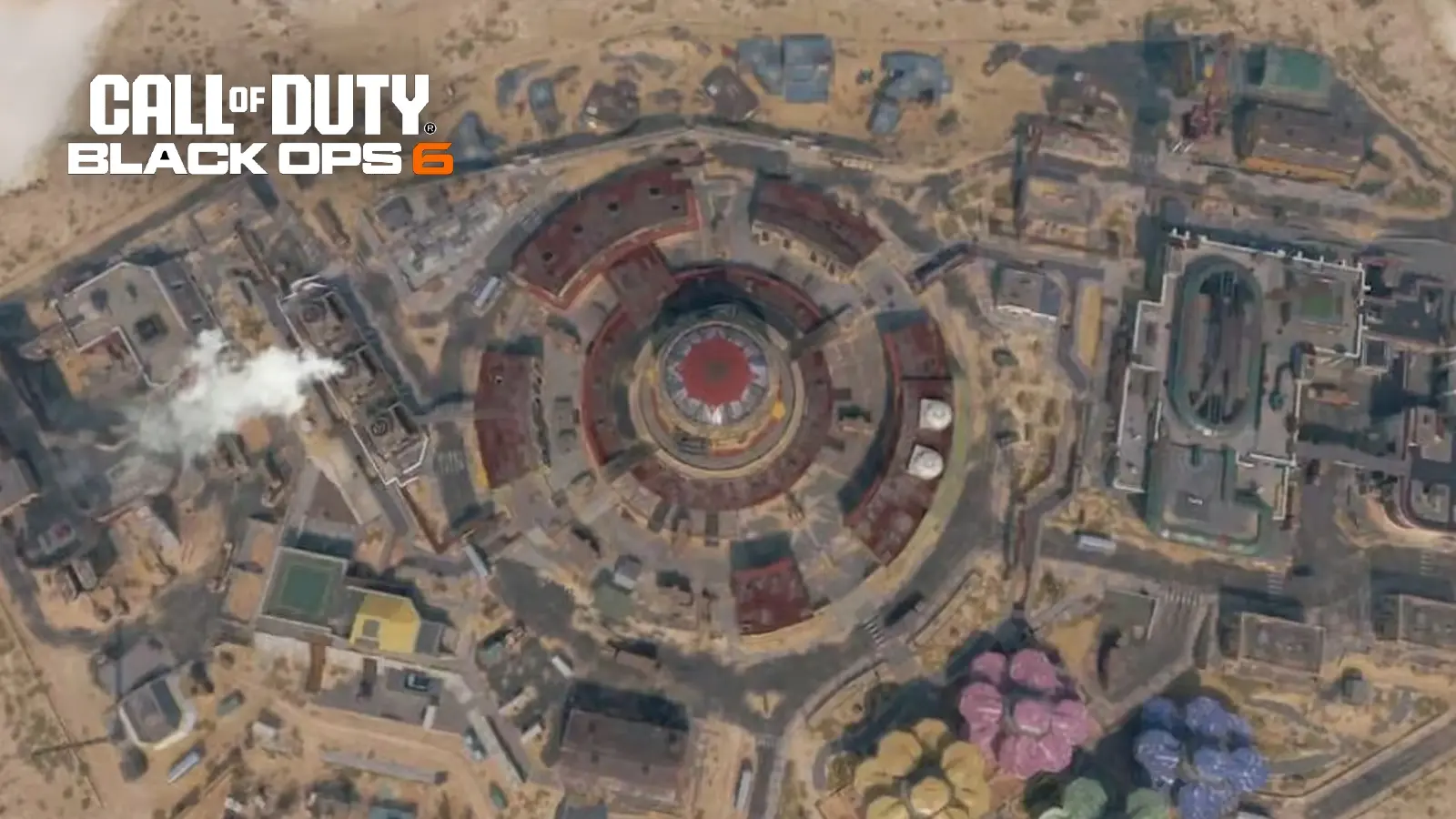 Area 99 map in Warzone with Black Ops 6 logo