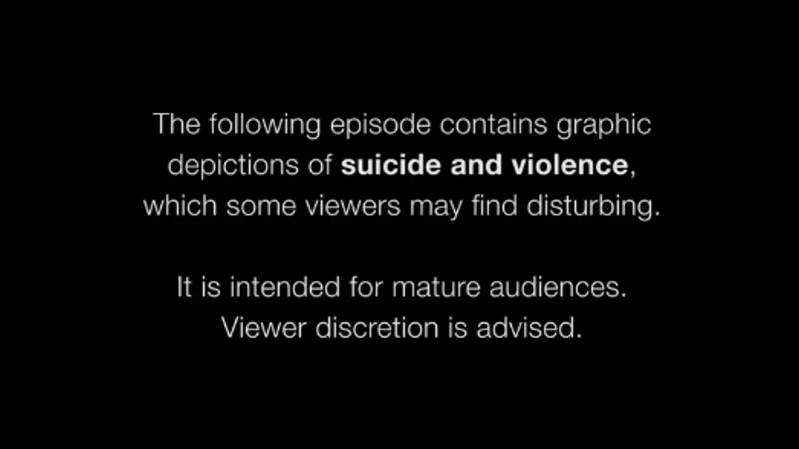 A trigger warning in 13 Reasons Why