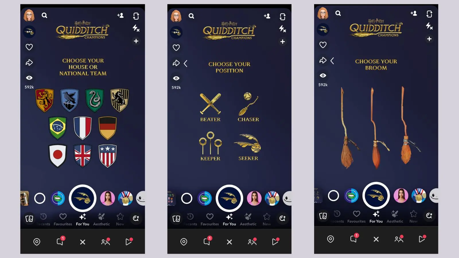 Harry Potter: Quidditch Champions Snapchat filter