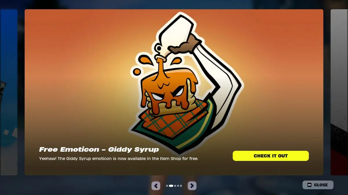 Giddy Syrup emote slider Fortnite