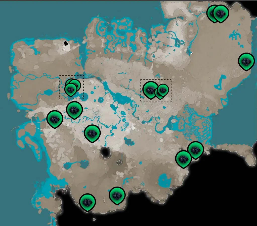 All Pure Coal Nodes locations in Satisfactory