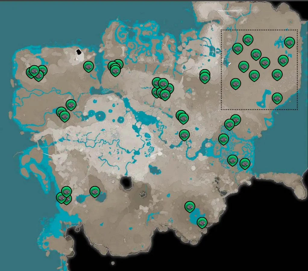 All Pure Iron Nodes locations in Satisfactory