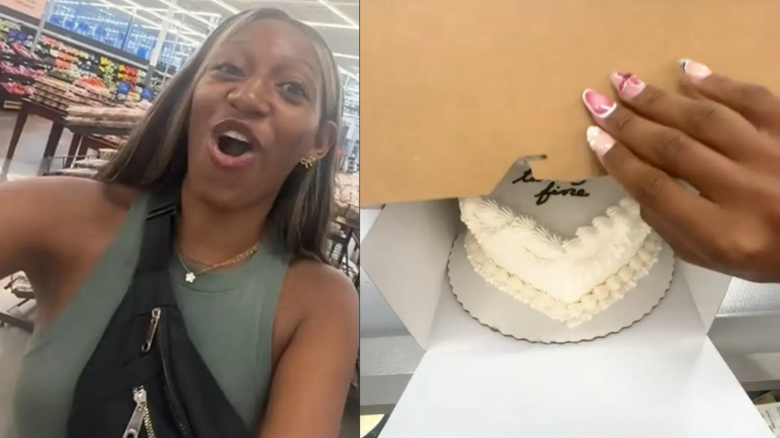 Viral Walmart heart cake