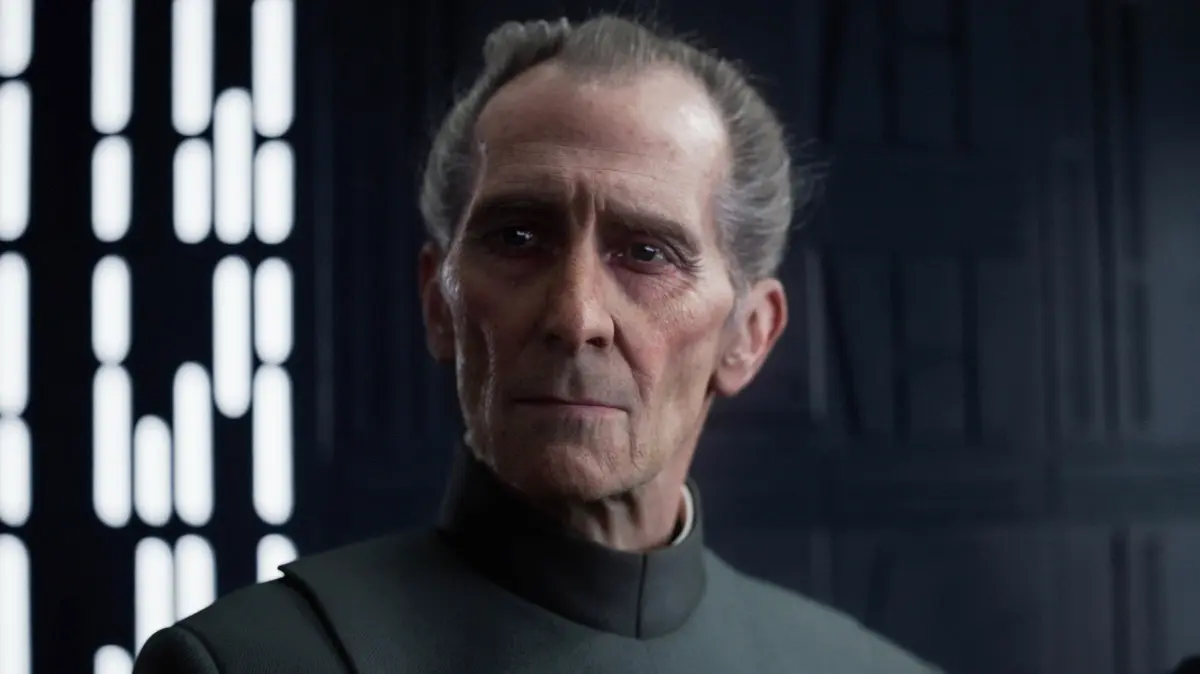 Peter Cushing as Grand Moff Tarkin in Rogue One