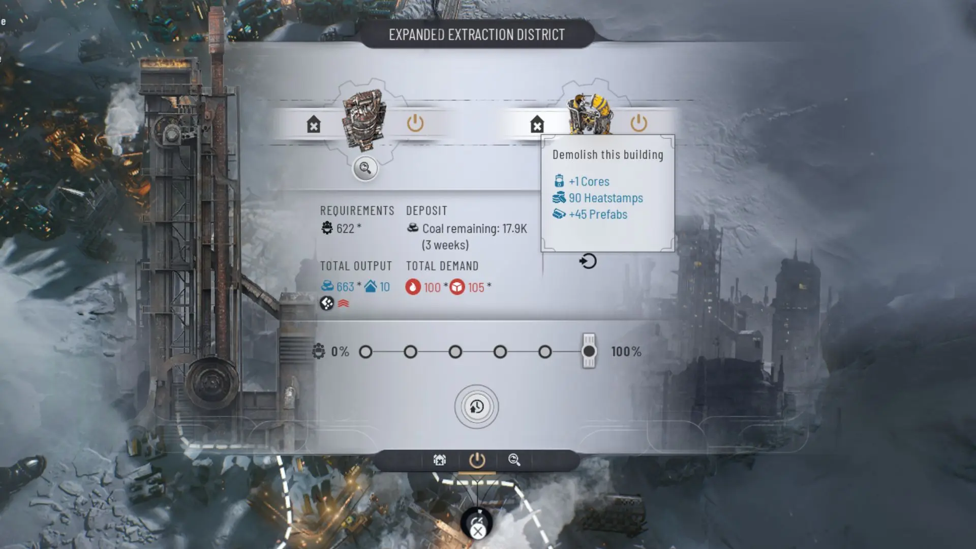 Core building demolish Frostpunk 2