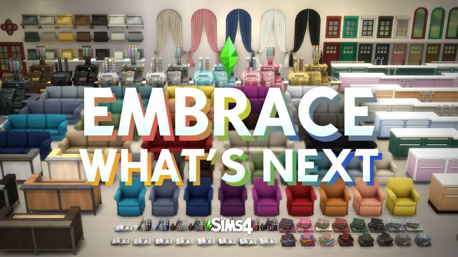 The Sims 4 new colorful items and variants