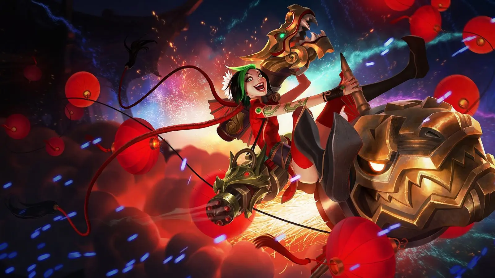 Firecracker Jinx Splash Art from League of Legends