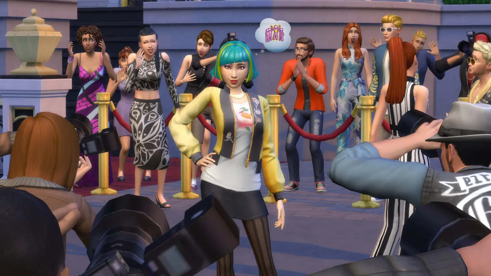 A screenshot featuring The Sims 4 Get Famous expansion pack.