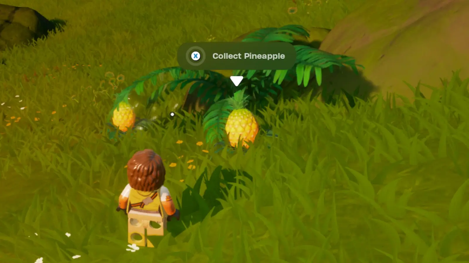 A screenshot featuring pineapples in LEGO Fortnite.