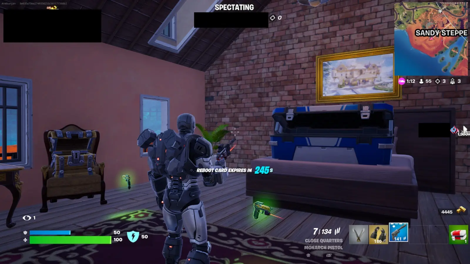 A screenshot featuring the spectate feature in Fortnite.