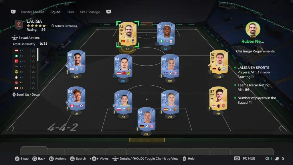 La Liga SBC solution in EA FC 25