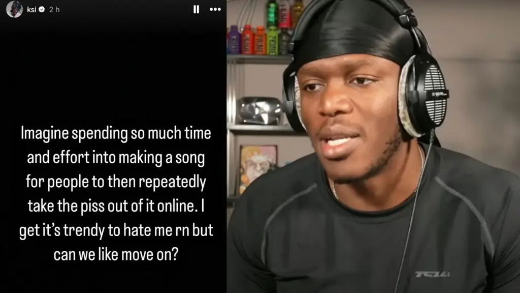 KSI responds to hate about his new song