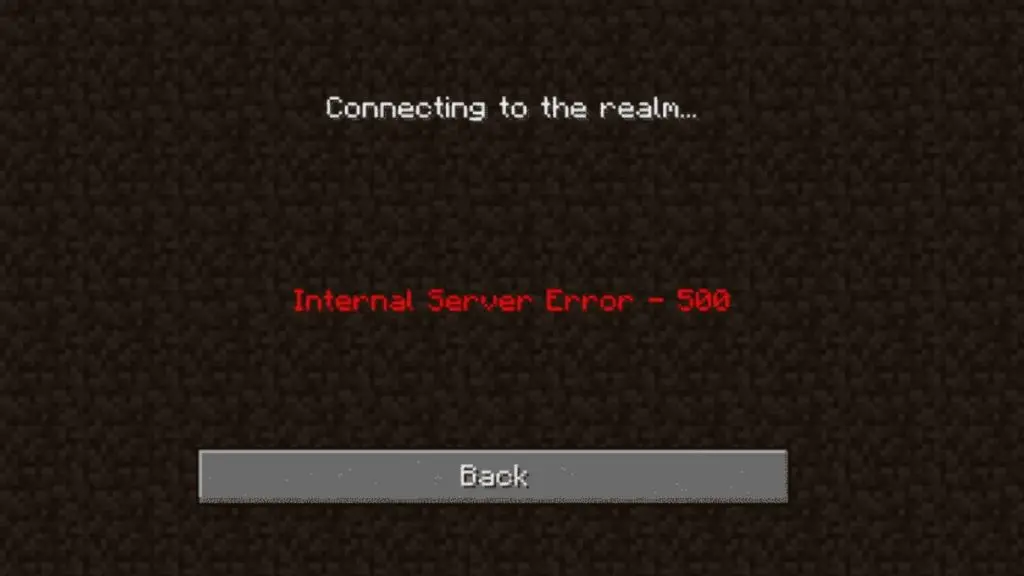 Minecraft realm down